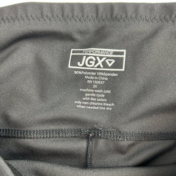 JGX Performance Leggings Womens 3 X Black Stretch Gym Running Training Yoga - Picture 7 of 11